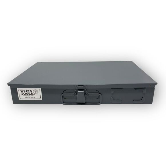 Klein Tools 54440 Mid Size 21 Compartment Storage Box Gray Grey Metal USA Made - Picture 2 of 12